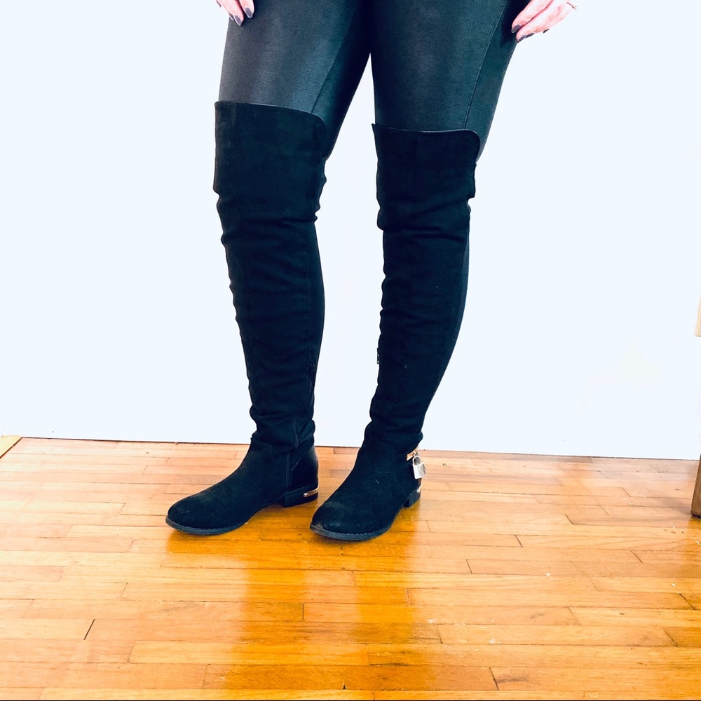 Size 9 Wide Calf Black Over the Knee Boot